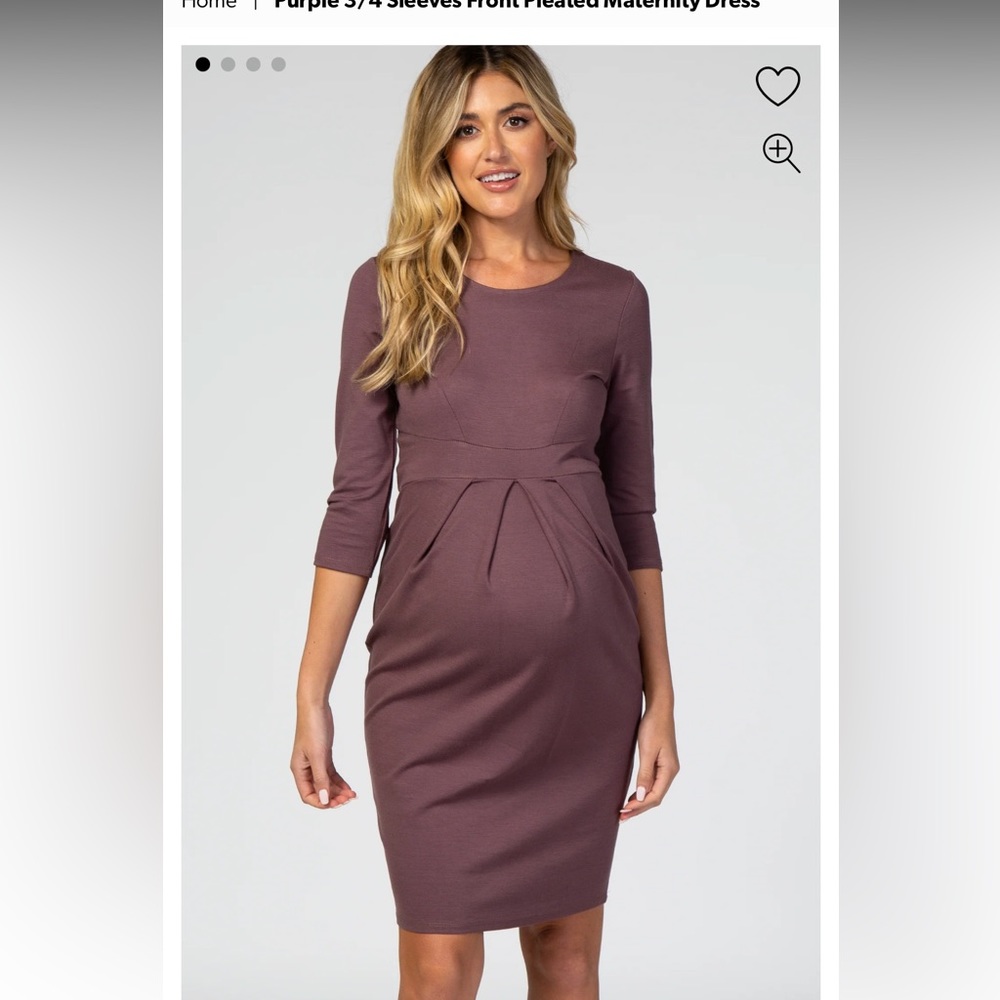 Pleated maternity dress